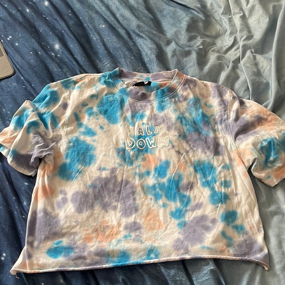 Tie dye tshirt. Crop top. Size medium. Good condition